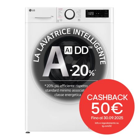 Lavatrice 13kg AI DD™ | Serie R3 Classe A-20% | 1400 giri, Lavaggio a vapore, Allergy Care, Inverter Direct Drive | White